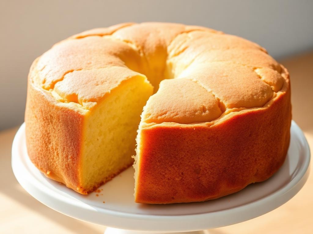 Bolo de Iogurte Sem Açúcar e Sem Glúten Bolo de iogurte sem açúcar e sem glúten fofinho em prato branco, com uma fatia cortada